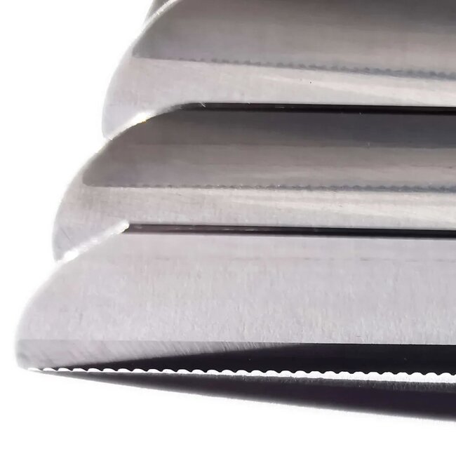 DKS Solingen Tomatenmes – Gekarteld RVS Lemmet – 19,5cm – Donker Rood/Wit