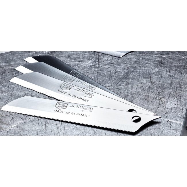 DKS Solingen Tomatenmes – Gekarteld RVS Lemmet – 19,5cm – Rood/Wit – 10 stuks