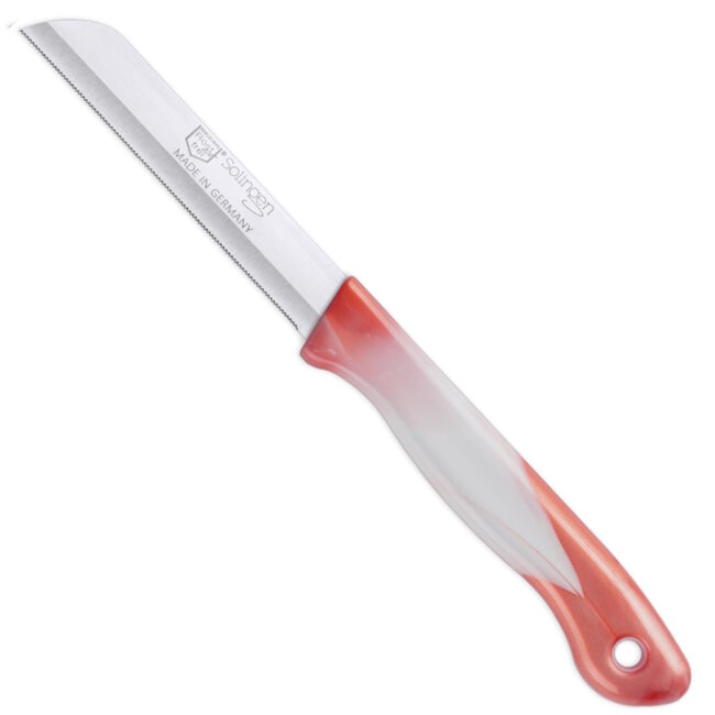DKS Solingen Tomatenmes – Gekarteld RVS Lemmet – 19,5cm – Rood/Wit