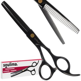 Soulima Effileerschaar – Ergonomisch – Lichtgewicht – Voor Rechtshandigen – 28 Tanden – RVS