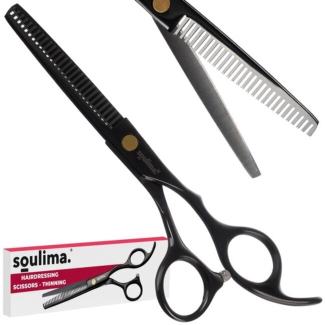 Soulima Effileerschaar – Ergonomisch – Lichtgewicht – Voor Rechtshandigen – 28 Tanden – RVS