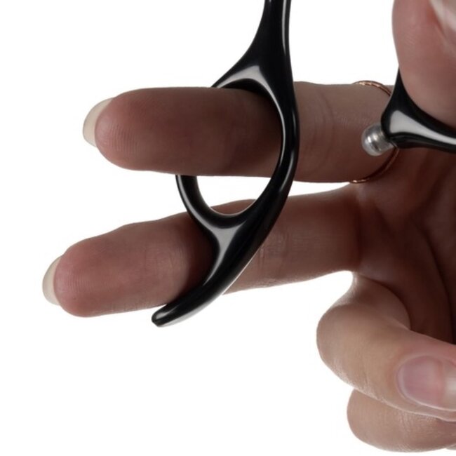 Soulima Professionele kappersschaar – ergonomisch ontwerp – laser geslepen – zwart – 17 cm