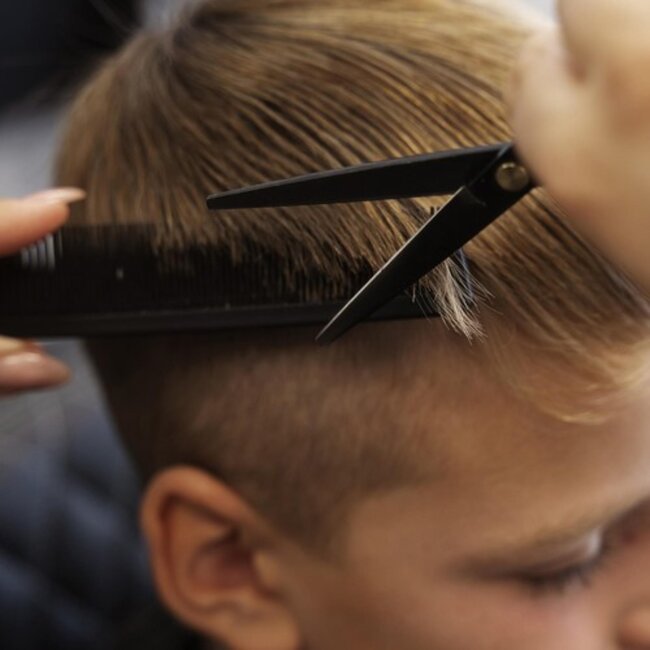 Soulima Professionele kappersschaar – ergonomisch ontwerp – laser geslepen – zwart – 17 cm