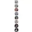 Ruhhy Kerststickers op rol – 500 stuks – 8 vrolijke patronen – zelfklevend gemak – feestelijke versiering