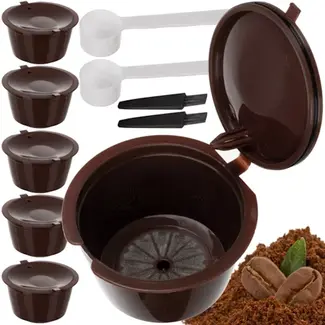 Ruhhy Herbruikbare koffiecapsules – set van 6 – milieuvriendelijk – compatibel met Dolce Gusto – veelzijdig gebruik