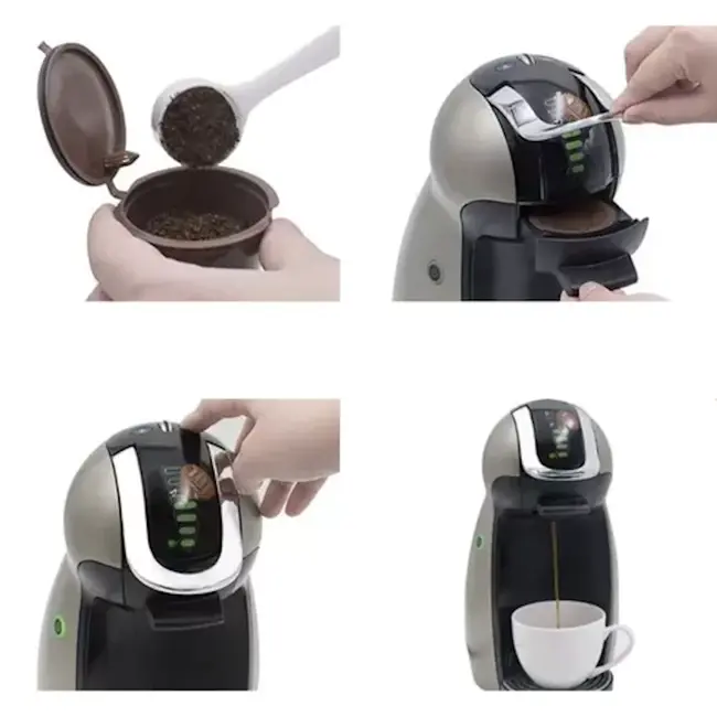 Ruhhy Herbruikbare koffiecapsules – set van 6 – milieuvriendelijk – compatibel met Dolce Gusto – veelzijdig gebruik