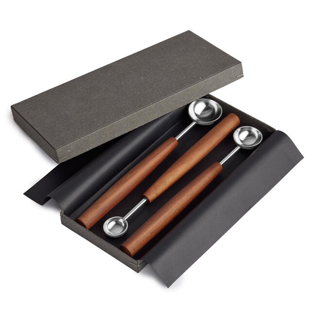 Triangle Sense Maatlepelset – RVS met Pruimenhout – 1,25 tot 5 ml