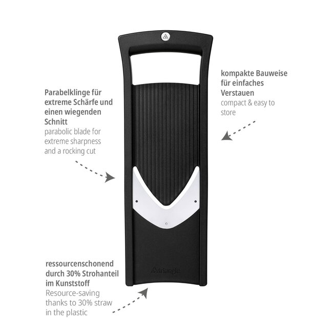 Triangle Mandoline voor Perfecte Plakjes – 2 mm Snijdikte – Veilig en Duurzaam
