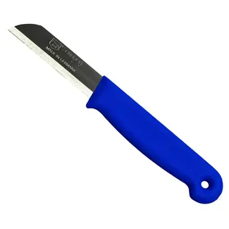 Solingen Schilmesje – RVS Glad – 16 cm met Blade Cover – Blauw