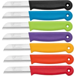 Solingen Schilmesje – RVS Glad – 16 cm met Blade Cover – Mix – 7 Stuks Solingen Schilmesje – RVS Glad – 16 cm met Blade Cover – Mix – 7 Stuks