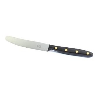 Robert Herder Mes – Buckels – RVS – Heft POM Zwart – 4 Messing nieten