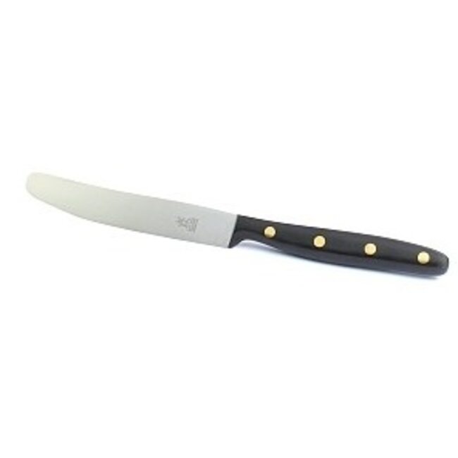 Robert Herder Mes – Buckels – RVS – Heft POM Zwart – 4 Messing nieten