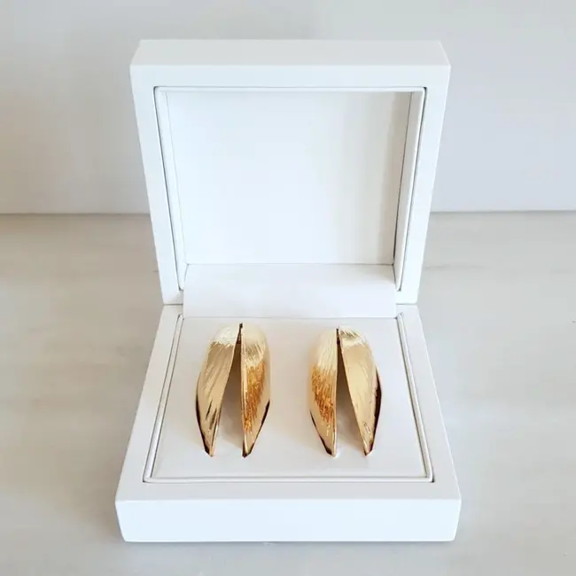 Anovi Zeeuws Mosselbestek in Verguld Goud – Luxe Tafelaccessoire – 2-Delig met Geschenkverpakking