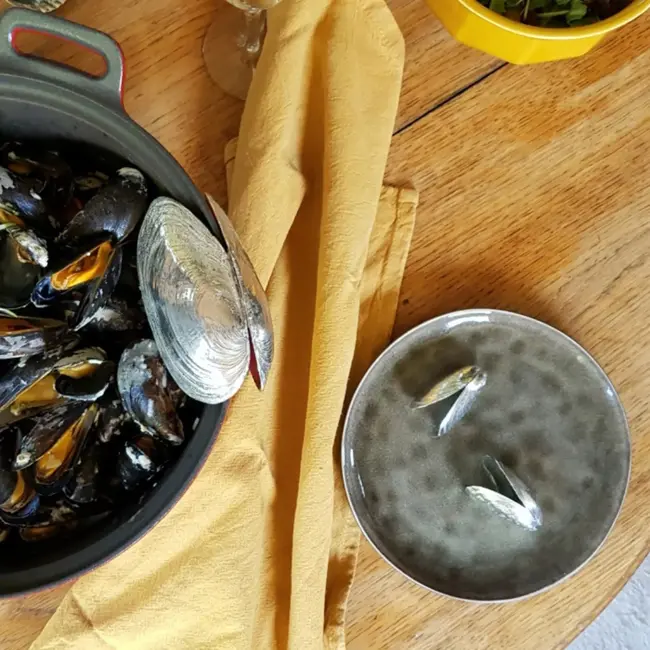 Anovi Mosselschep Geïnspireerd door Zoetwatermossel – 13 cm – Zilvertin met Veermechanisme