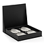 Anovi Luxe Zilvertinnen Amuse Schelpen – Franse Elegantie – Set van 4 in Geschenkverpakking