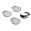 Anovi Luxe Zilvertinnen Amuse Schelpen – Franse Elegantie – Set van 4 in Geschenkverpakking
