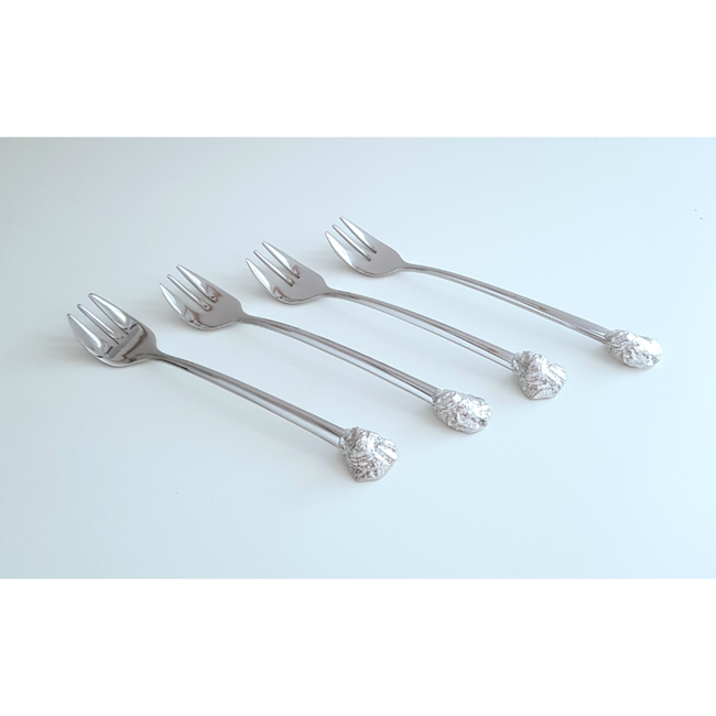 Anovi Luxe Oestervorkjes Set – Perfect voor Zeevruchten – 4 Stuks – Elegante Geschenkverpakking