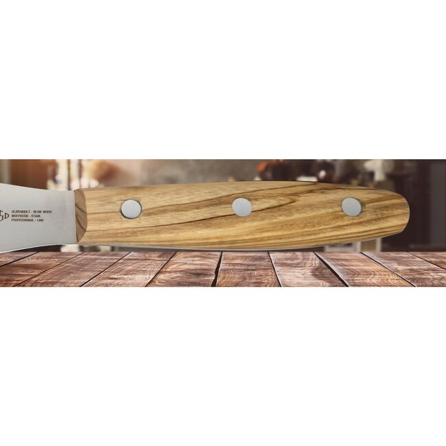 Eikaso Solingen G-Line Paletmes 18cm – Multifunctioneel en Semi Flexibel – Olijfhouten Handvat