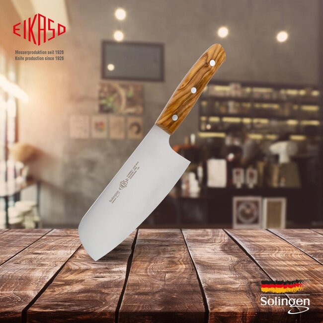 Eikaso Solingen Chinees Koksmes 17 cm – Olijfhouten Handvat – Molybdeenstaal
