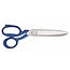 Déglon Vis schaar 24 cm – Gezaagd blad – Nikkel-geplateerd – Professionele kwaliteit – Blauw handvat