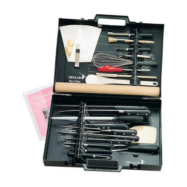 Déglon Professionele 25-delige messenset – veelzijdig keukengereedschap in zwarte koffer