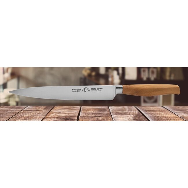 Eikaso Solingen Gesmeed Vleesmes 21cm – Handgesmeed RVS – Olijfhouten Handvat