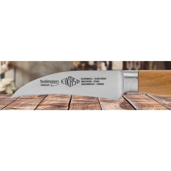 Eikaso Solingen Schilmes 7 cm – Precisie en Comfort met Olijfhouten Handvat