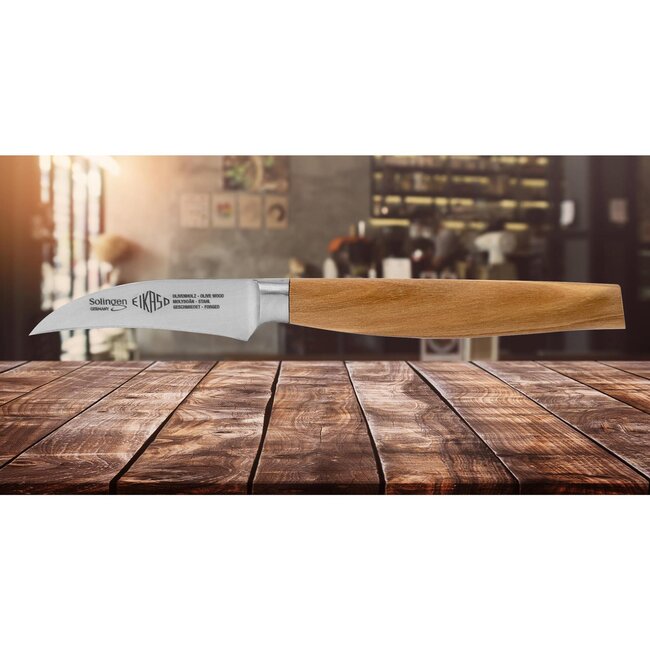 Eikaso Solingen Schilmes 7 cm – Precisie en Comfort met Olijfhouten Handvat