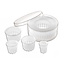 Déglon Set van 9 ronde deegsnijders – Gegolfde randen – Hittebestendig polyamide – Opaak wit – Voor koekjes en decoratie