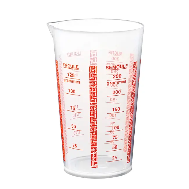 Déglon Flexibele maatbeker – 1/2 liter – transparant polypropyleen – vaatwasmachinebestendig