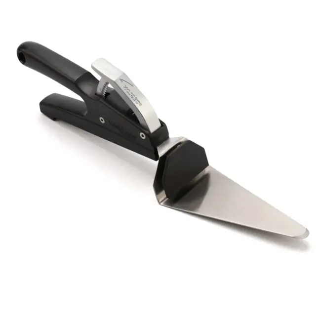 Déglon Innovatieve taartschep – push&pull systeem – roestvrij staal – ergonomisch ontwerp – 35,5 cm – zwart/zilver