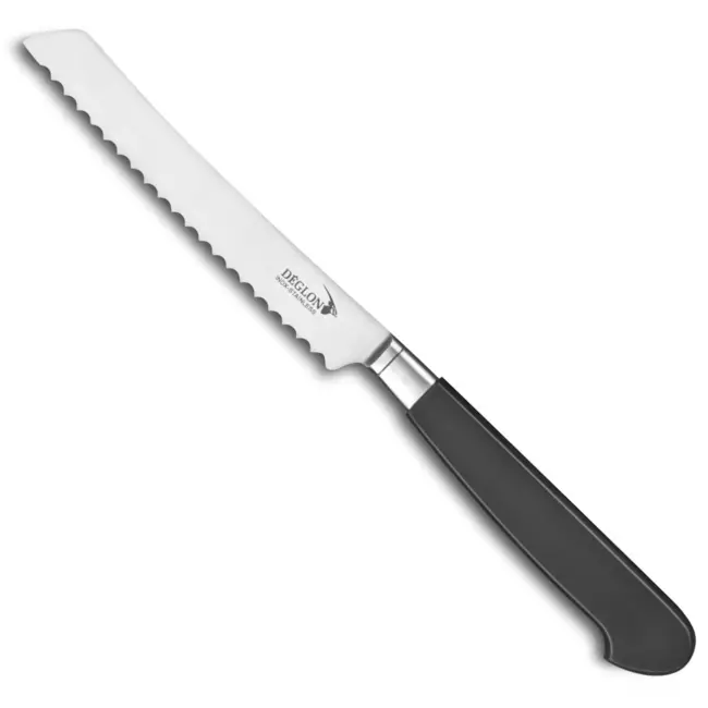 Déglon Tomaten-/citrusmes – Halve maan karteling – Ergonomisch – 12 cm – Zwart