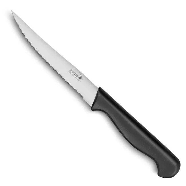 Déglon Microgetand steak- en tomatenmes – 11 cm – Zwart – Ergonomische grip