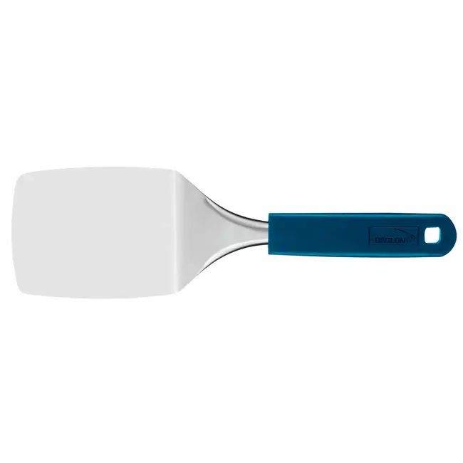 Déglon Compacte spatel – roestvrijstaal – blauw handvat – 16x7 cm – vaatwasmachinebestendig