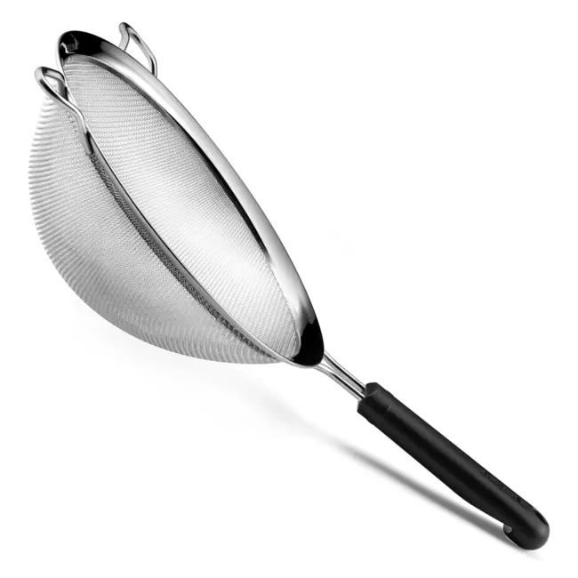 Déglon Passoire Ø 20 cm – Antislip Zeef – Roestvrijstaal – Zwart Handvat – Duurzaam Design