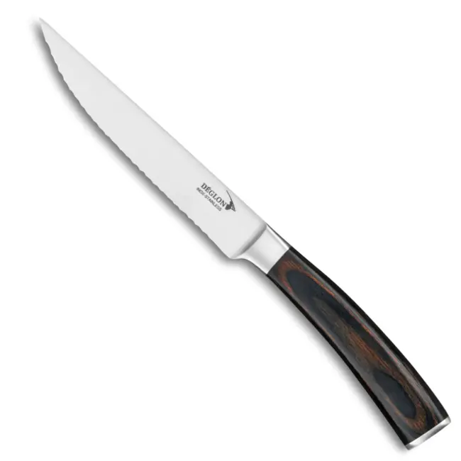 Déglon Steakmes 12 cm – Luxe Hout & Uniek Kartel – Ergonomisch Design