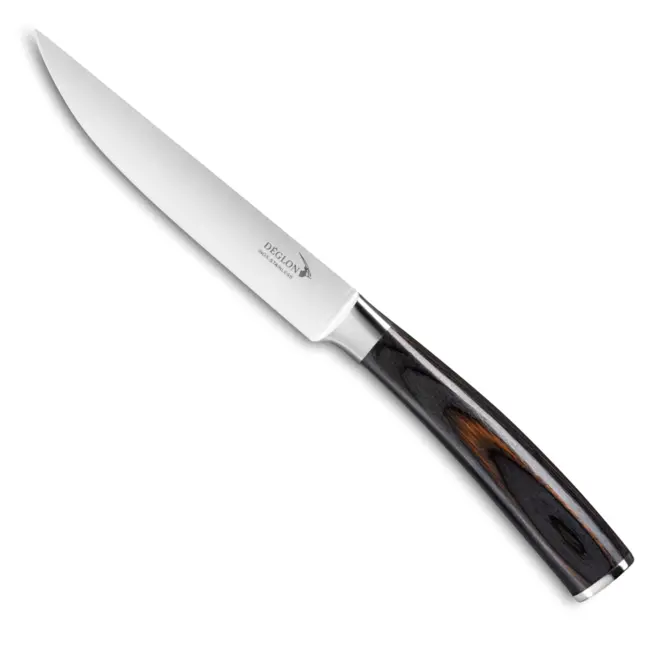 Déglon Steakmes – Glad Lemmet – Ergonomisch Hout – 12 cm