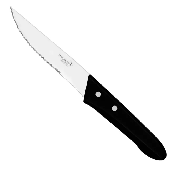 Déglon Steakmes – Micro-getand Lemmet – Ergonomisch ABS Handvat – 13 cm – Zwart