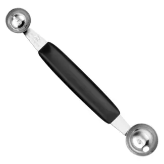 Déglon Dubbele meloenbolletjeslepel – 22 en 28 mm – roestvrij staal – vaatwasmachinebestendig