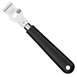 Déglon Zesteur voor linkshandigen – V-vormig lemmet – Polypropyleen handvat – Zwart – 15,5 cm