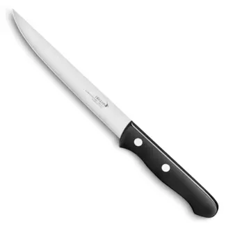 Déglon Vleesmes – Enkelzijdig Snijvlak – Geperst Hout – 17 cm – Zwart