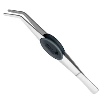 Déglon Precisiepincet – 16 cm – Gebogen – Roestvrij staal – Zwarte kussentjes