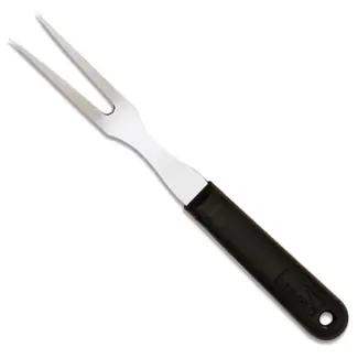Déglon Gebogen vleesvork 15 cm – Stop'Glisse handgreep – Roestvrij staal – Zwart – Vaatwasmachinebestendig