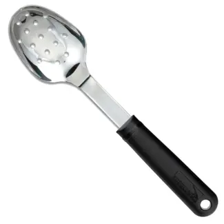 Déglon Geperforeerde korte lepel – Stop'Glisse – Roestvrij staal – 16 cm – Zwart