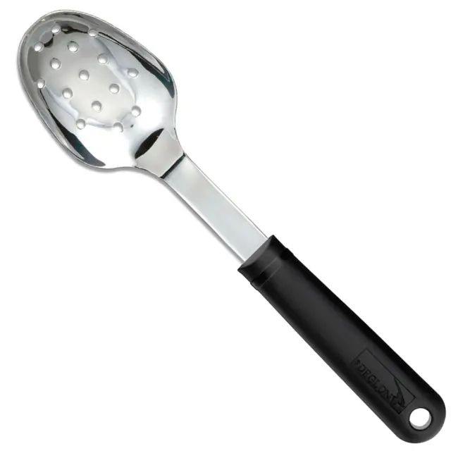 Déglon Geperforeerde korte lepel – Stop'Glisse – Roestvrij staal – 16 cm – Zwart