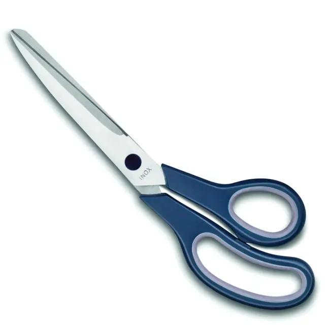 Déglon Keukenschaar 22 cm – Gekerfde Rand – Comfortabele Grip – Blauw/Grijs