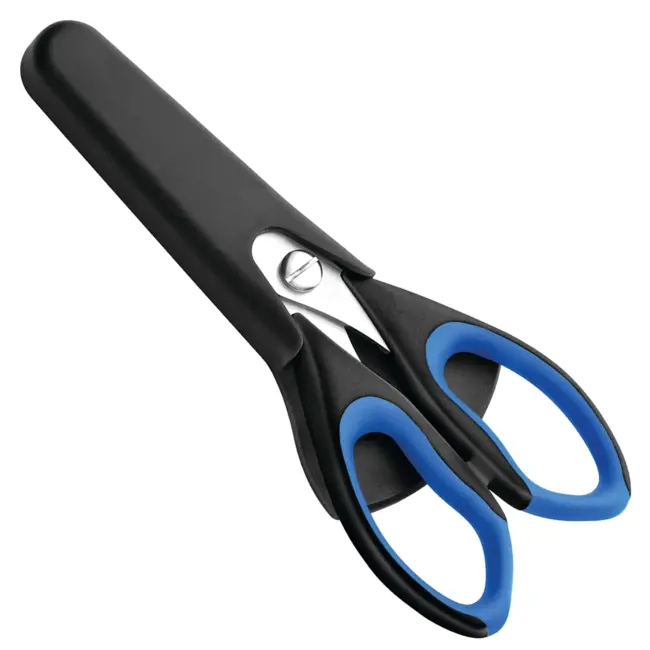 Déglon Keukenschaar met magnetische houder – precisie en duurzaamheid – 8 cm – blauw/zwart