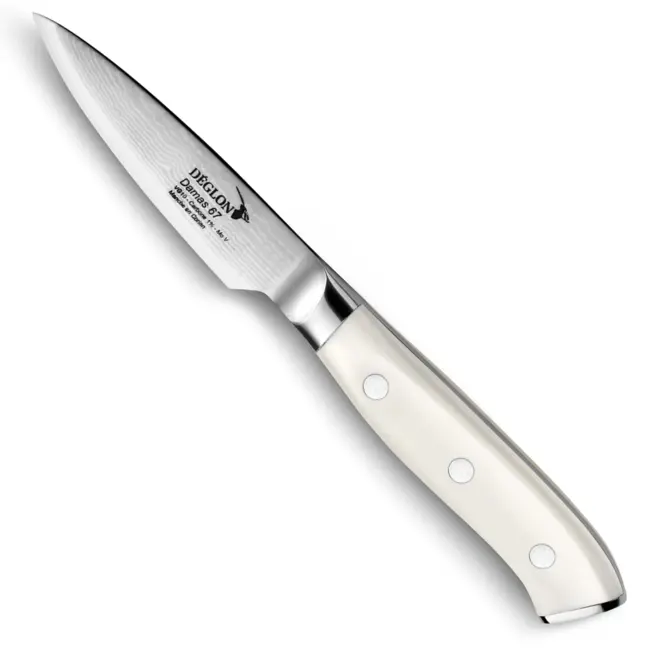 Déglon Officemes – Damaststaal – Precisie en Design – 9 cm – Wit Handvat