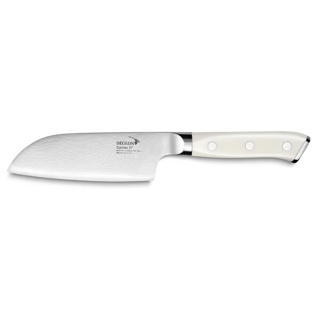 Déglon Mini Santoku mes – Damaststaal – Corian handvat – 13 cm – Compact en veelzijdig