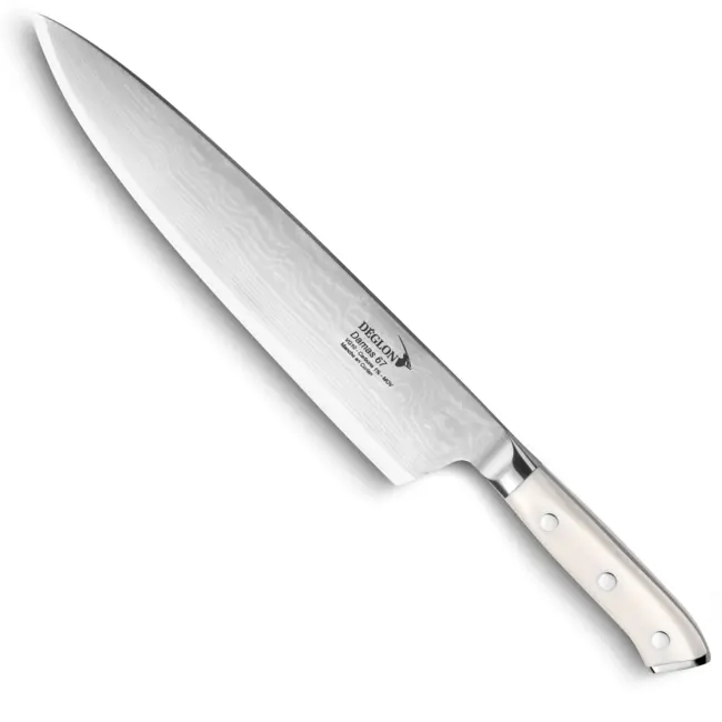 Déglon Koksmes – Damaststaal – 25 cm – Corian handvat – Elegantie en duurzaamheid